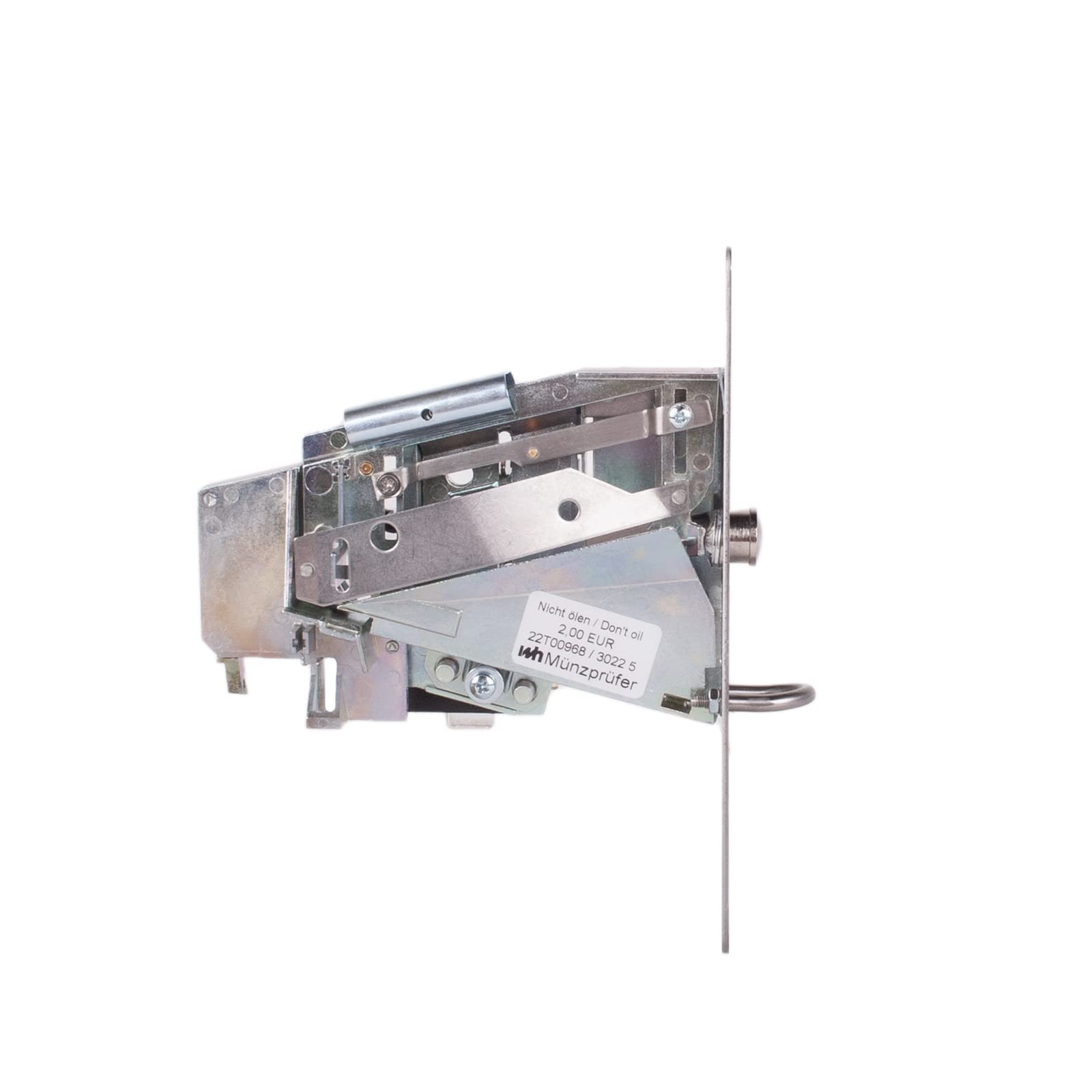 Mechanischer Münzprüfer W6000 mit Frontplatte aus Edelstahl für ATTAS Wertmarken