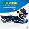 Flybar Snow Sled for Kids - Foam Saucer Disc Sled, Ages 6+, Easy Grip Handles, Durable with Slick Bottom & PE Core Build, Lightweight Sleds for Kids, Snow Toys for Kids Outdoor, Up to 110 lbs, 26