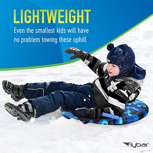 image for Flybar Snow Sled for Kids - Foam Saucer Disc Sled, Ages 6+, Easy Grip 