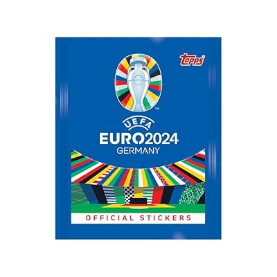 Topps Official EURO 2024 Sticker Collection - Full Box (100 packages) 6 stickers per pack (600 stickers)