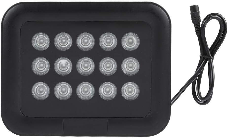 Tangxi 20~150m/65.6~492.1ft IR Infrared 8~90°Adjustable 15Pcs Infrared LED Light IP65 Night Vision Built in Light Sensor LEDs Array Light for IP Camera,