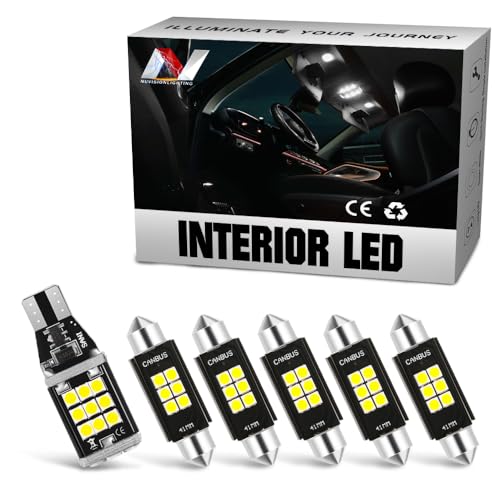 Kit 6 bombillas LED interiores para auto 578 y 921 miniatura 1