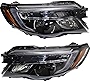 Garage-Pro Headlight Assembly Compatible with 2016-2019 Honda Pilot and 2017-2019 Honda Ridgeline Halogen, Set of 2, Driver and Passenger Side
