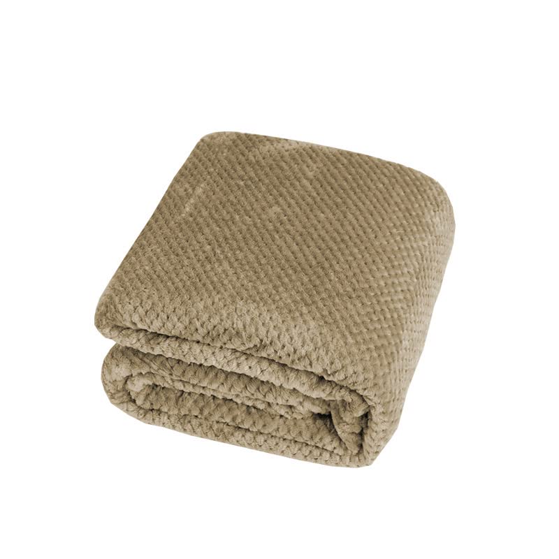 WYJHNLBEDC Sofa Throw Blanket, Cuddly Blanket, Fluffy Warm Blanket, Fleece Blanket, Bedspread/Bed Throw/Dog Blanket, Washable, Sofa Protection, Dog Cat, 200 x 360 cm for Sofa, 4-Seater, Khaki