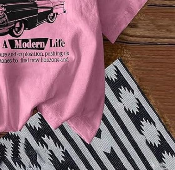 Image of Jawdrobe Cotton Blend Oversized Fit Half Sleeve Printed Round Neck T-Shirt for Women | Aesthetic Summer Wear
