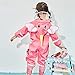 Kids Poncho Raincoats Waterproof Rain Jacket Hooded Toddler Boys Girls Suit Reusable Rainwear All in One Easy to Dry Pink