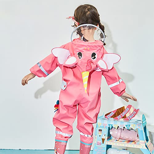 Image of Kids Poncho Raincoats Waterproof Rain Jacket Hooded Toddler Boys Girls Suit Reusable Rainwear All in One Easy to Dry