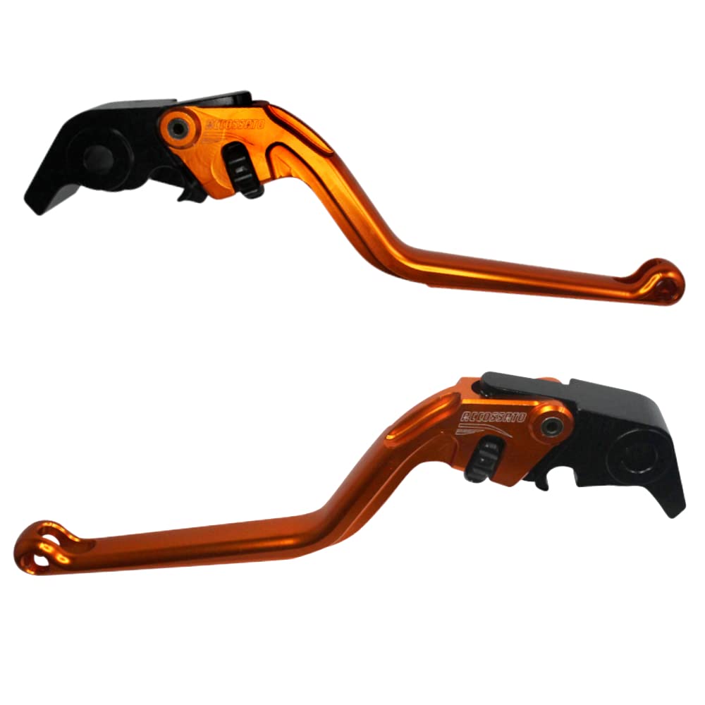 Palancas KTM 690 Duke ACCOSSATO elimina fatiga con manetas naranjas