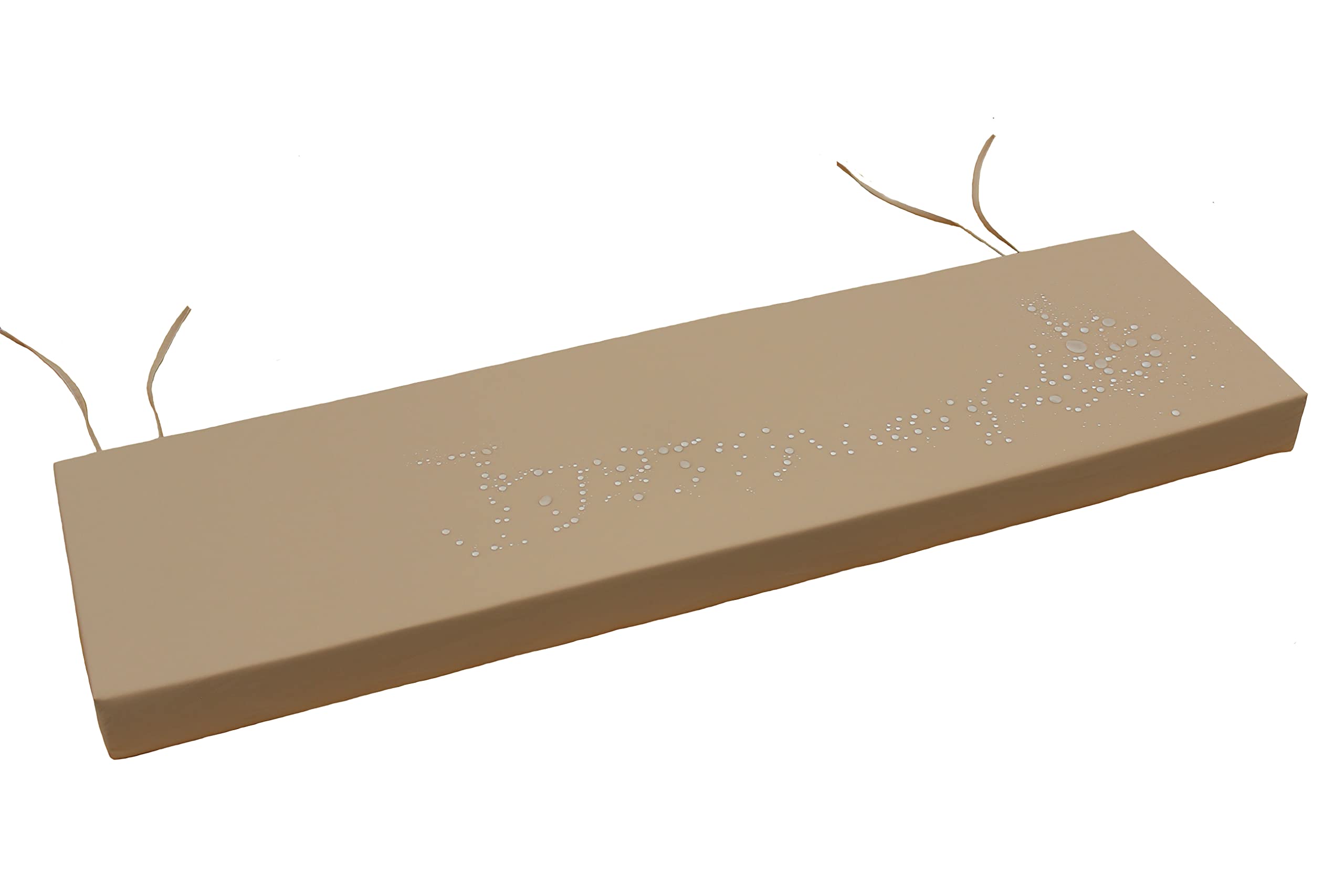 Jininworl Custom Size Waterproof Bench Cushion Patio Bench Seating Cushion Outdoor/Indoor Bench/Swing Cushion Bench Pads (Khaki; 14 x 36 x 2)