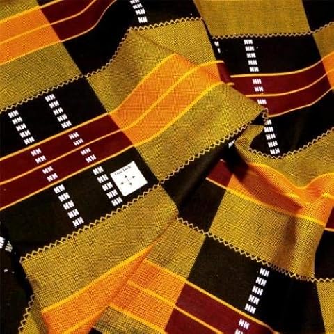 African Kente Print #2- Serengeti Fabric (1 Yard) kente African print fabric cotton 44 " wide head wrap head tie scarf choir African dance black history month African American men women kids Cover
