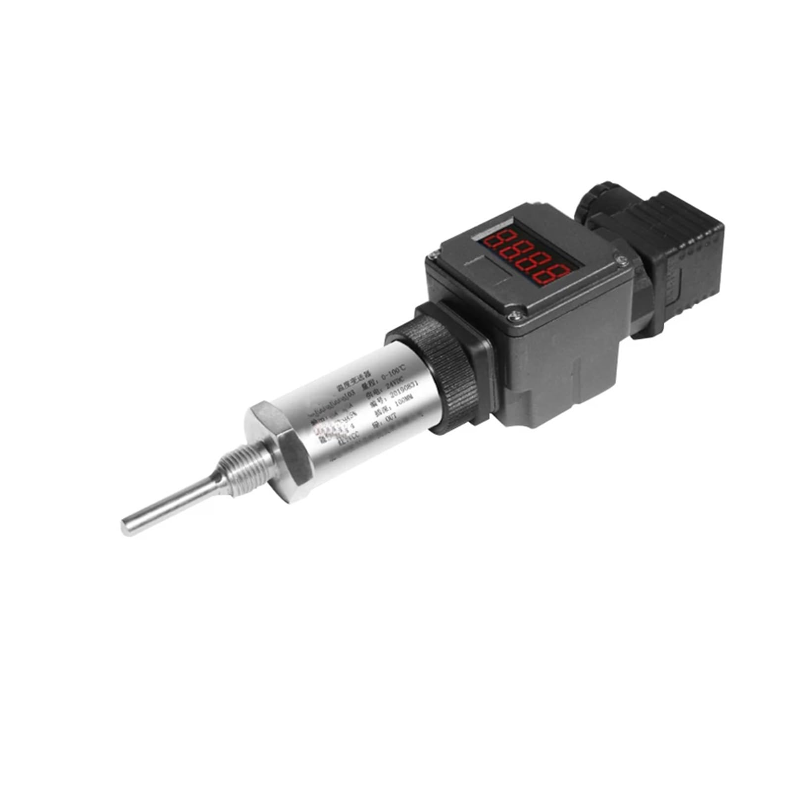 Sensor de Temperatura PT100, sonda Acero Inoxidable 304, Rosca M20*1.5, 4-20 mA, 0-10 V, 0-5, convertidor señal RS485(0-300c to 0-5v,200mm)