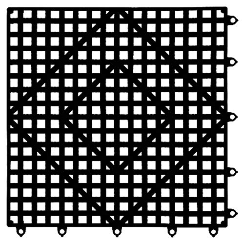 San Jamar VM5280BK Versa-Mat Bar Black 12'' x 12'' (1 EACH)