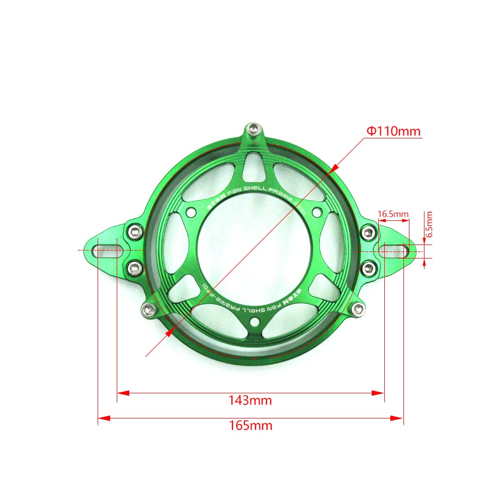 Universal Electrical Radiator Cooling with Bracket Cover Shell Frame 4" for Dirt Pit Bike Motorcycle ATV Quad Motocross (Green Set)