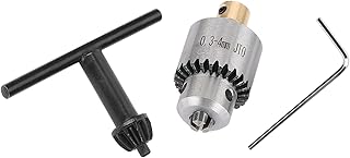 Chuck for Drill, Lathe Drill Chuck, Taper Drill Chunk 0.3-4mm Drill Chuck with Key Milling Machine for Lathe and Electric Drill