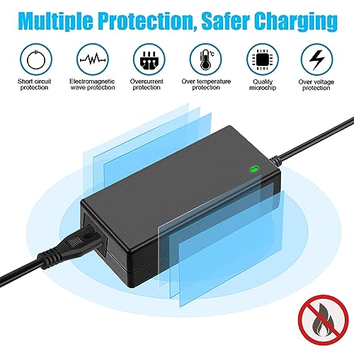 TKDY 19V 3.42A Power Supply Adapter, AC 100V-240V to DC 19 Volts fit for DC in 19V Laptop LCD Monitor Speaker etc, with Replaceable Plug.