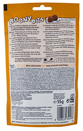 Vitakraft Treaties Minis Lachs&Omega 3 8X 48g & Hundesnack, Snack-Häppchen, Idealer Trainingssnack, Boony Bits, 6er Pack (6 x 55g)