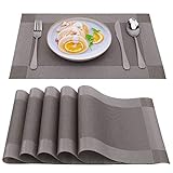 Tischset-Größe: Die Größe der Küchentischmatte beträgt 45 x 30 cm, 6 Stück in einem Paket. Die Platzsets sind groß genug für Teller, Besteck und ein Getränk, sodass Sie keine zusätzlichen Untersetzer benötigen.