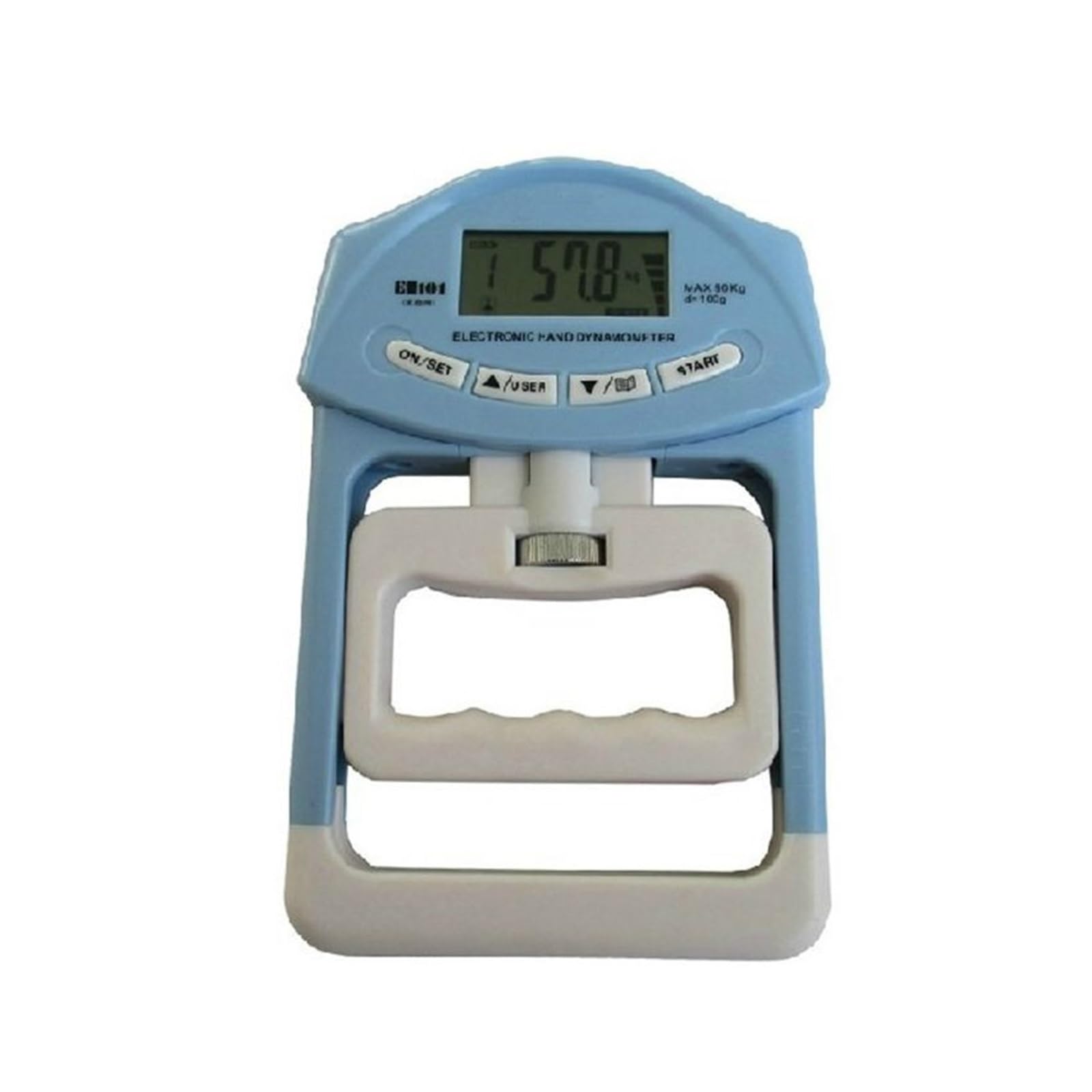 Dynamomètre numérique à main 90kg jaune pour test de condition physique