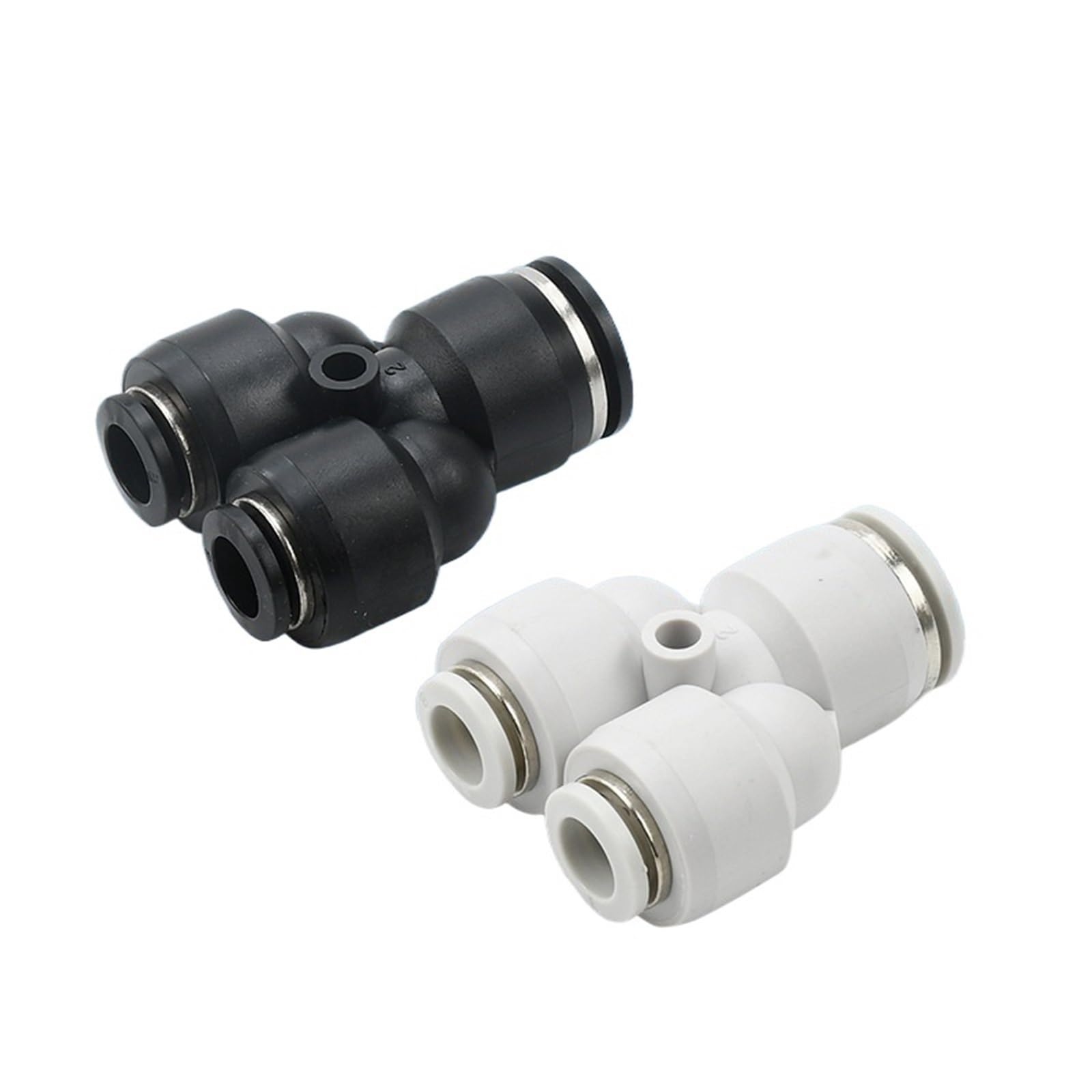 Connecteur pneumatique en forme de Y, réducteur en t, bouchons rapides en plastique blanc PW12-8, connexion de tuyau en PU, 1 pièces(Blackpw8-6)