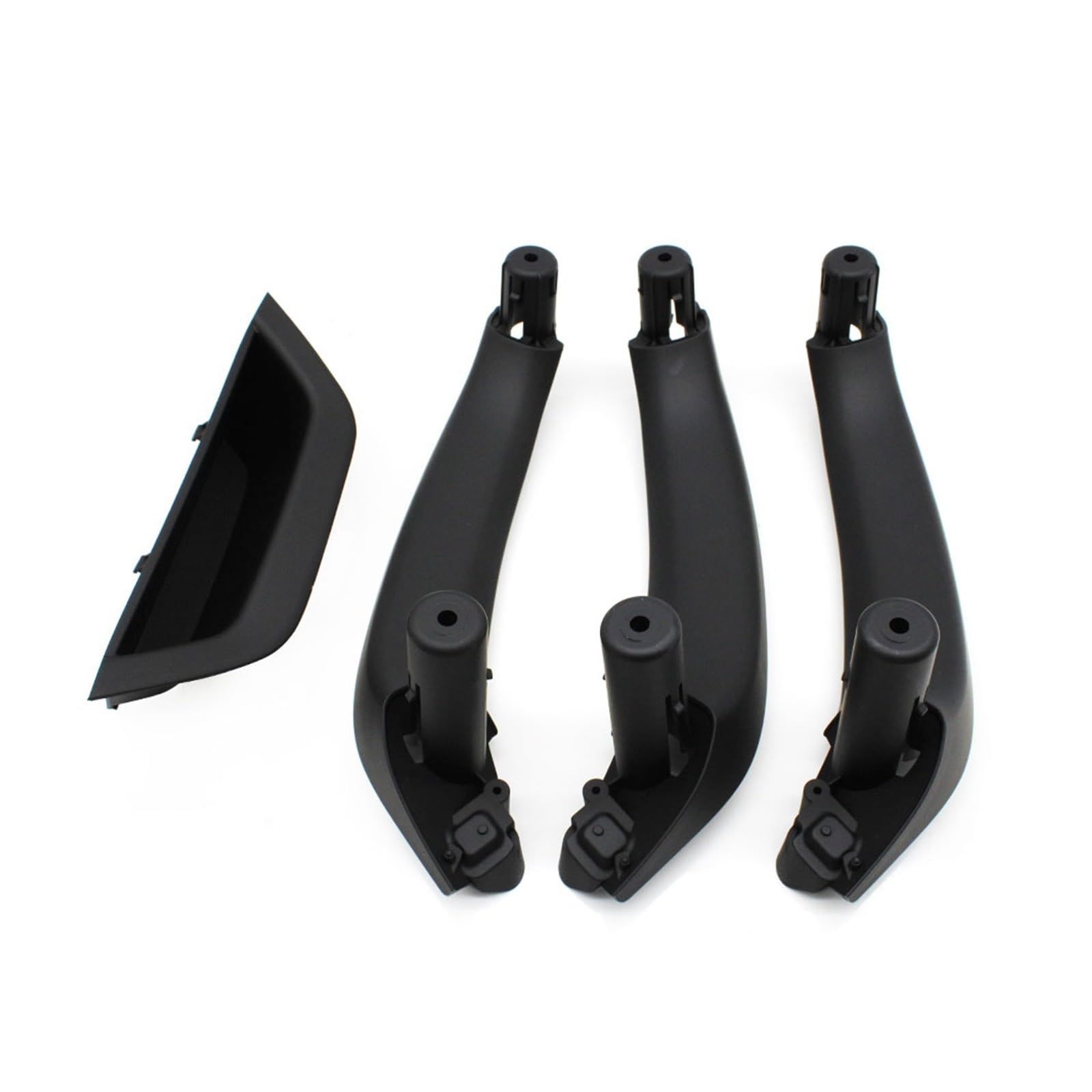 PBPLZWVWA Car Inside Door Handle Pull Trim Cover for X3 X4 F25 F26 4PCS Passenger Door Inside Handle Cover Armrest Panel Inner Pull Trim LHD RHD(LHD-Black)