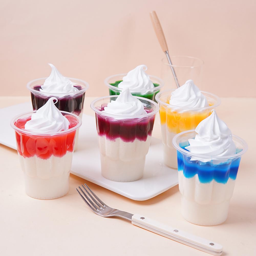 Shirfloral 6Pcs Fake Sundae Models Simulation Ice Cream Models Artificial Ice Cream Cups for Home Kitchen Shop Window Display Decoration (6)