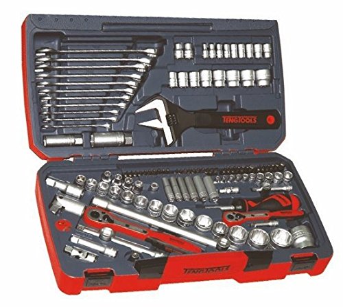 Teng TM127 127pc 1/4 1/2 & 3/8' Drive Socket & Vehicle Wrench + Spanner Tool Set