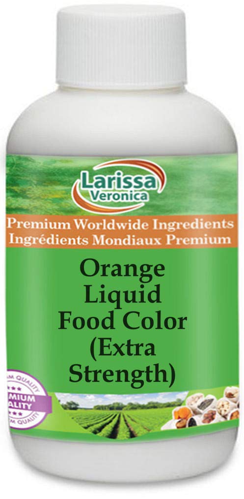 Orange Liquid Food Color (Extra Strength) (8 oz, ZIN: 528307) - 3 Pack