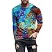 Beokeuioe Chemises d'affaires pour homme, col en V, manches longues, t-shirt de loisirs pour homme, casseroles avec chemisiers décontractés à carreaux, chemises pour homme, Multicolore #1, L