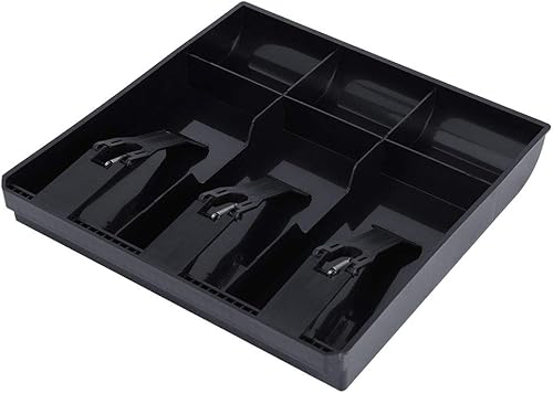 Miniatura 8 de Bandeja de cajón con 3 compartimentos para billetes, 3 compartimentos para monedas para almacenamiento de dinero (# 1)