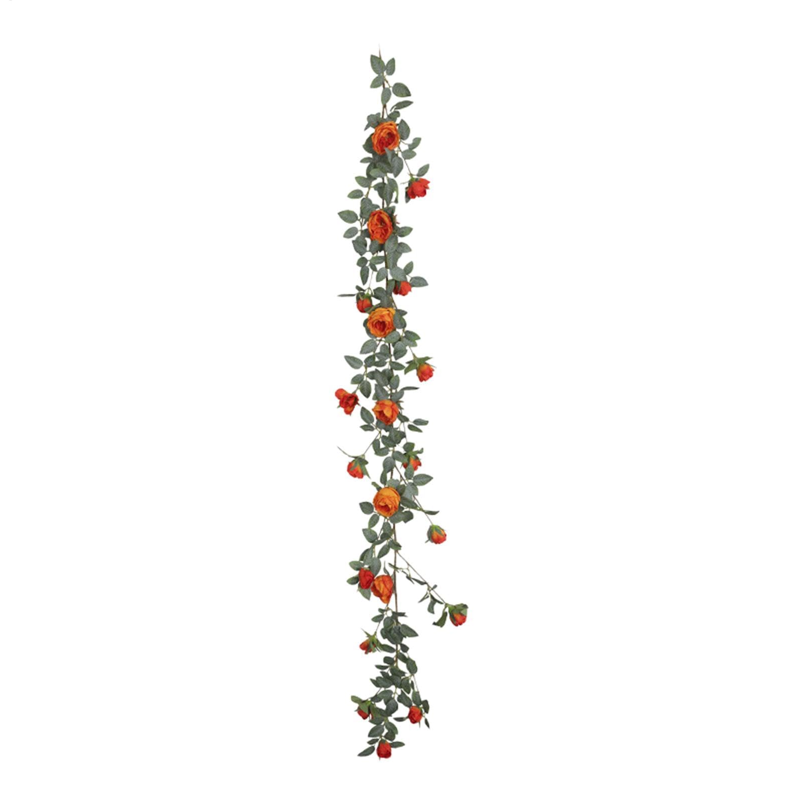 Décoration d'intérieur sans entretien avec guirlande de roses