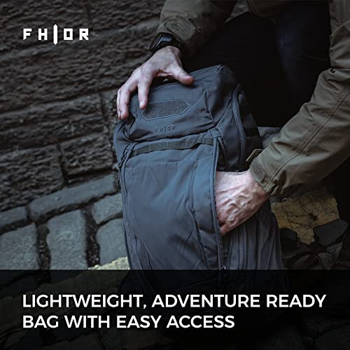 Fhior Tactical Backpack 30L - 3 Day Large Capacity Water Resistant Military Rucksack For Travel, Rucking, Outdoors, Black #TOP5