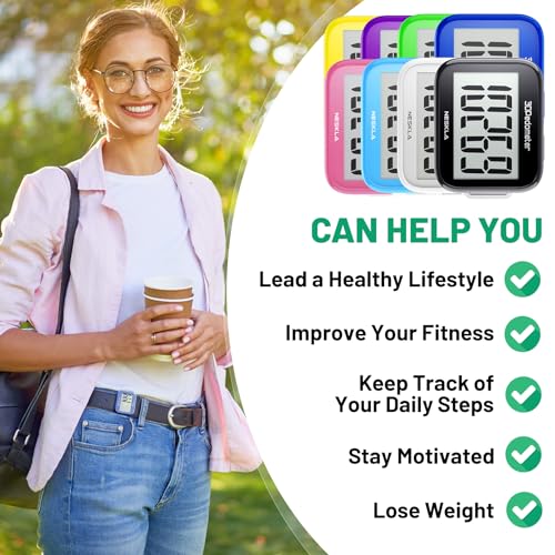 Image of 3D Pedometer for Walking, Simple Step Counter with Large Digital Display, Step Tracker with Removable Clip Lanyard, Accurately Track Steps for Men Women Kids Adults Seniors
