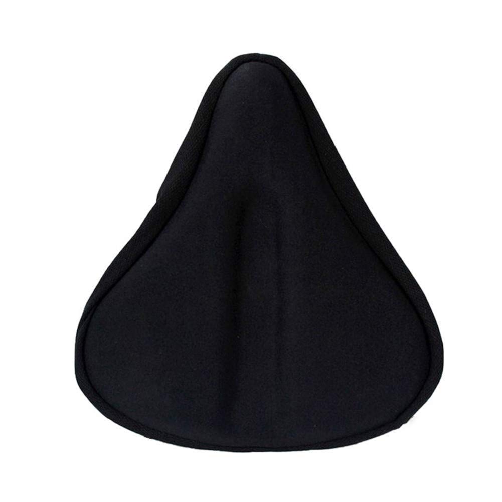 NBHUYT Exercise Bike Seat Gel Cushion Cover Parts Ergonomic Design For Large Wide Bicycle Saddle Pad Bike Accessories Parts (Color : Black)