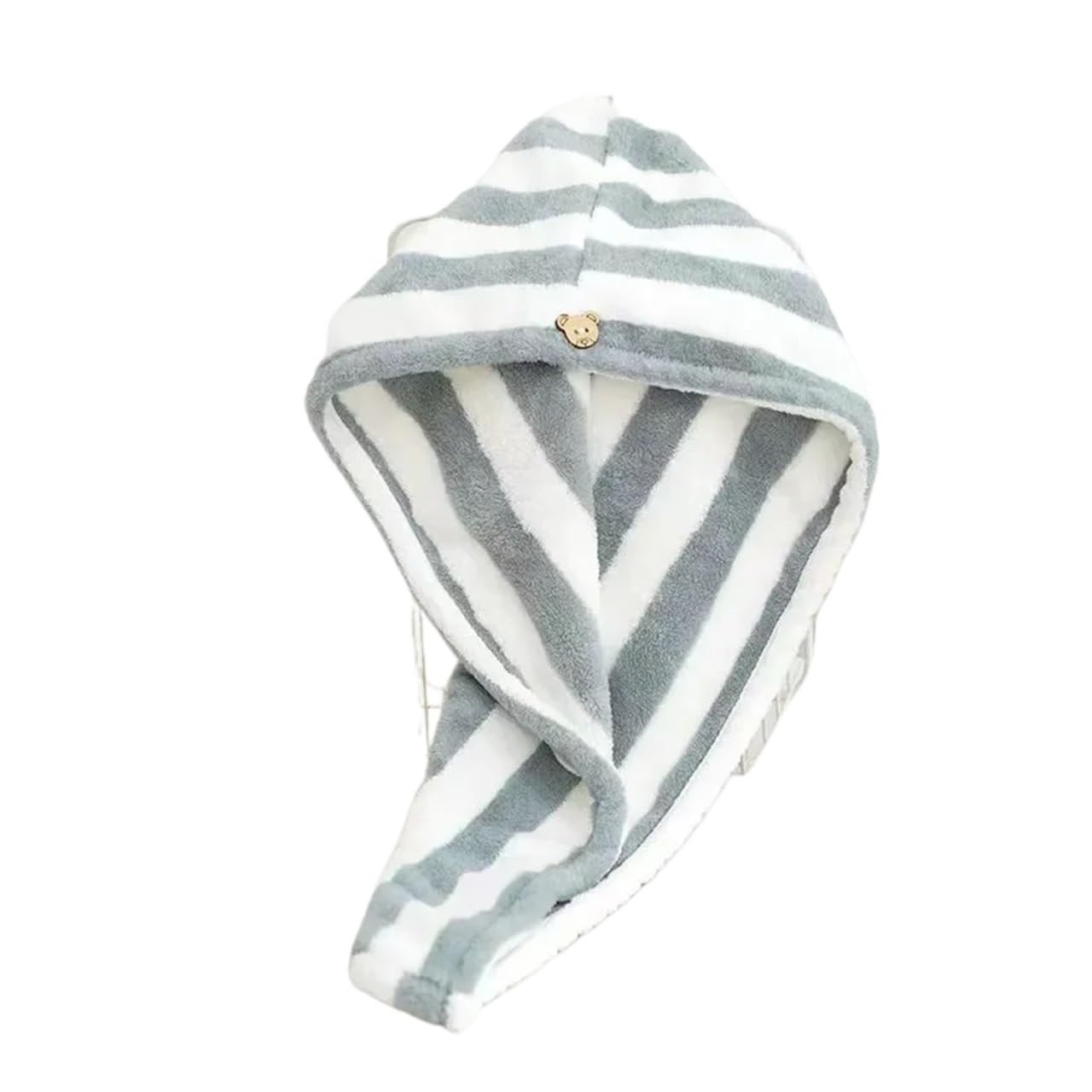 Toalla Microfibra Pelo 1 Uds. Toalla absorbente de baño for mujeres y adultos, baño de secado rápido, ducha más gruesa, gorro de pelo rizado largo, toalla for el cabello seco de microfibra(Grey)