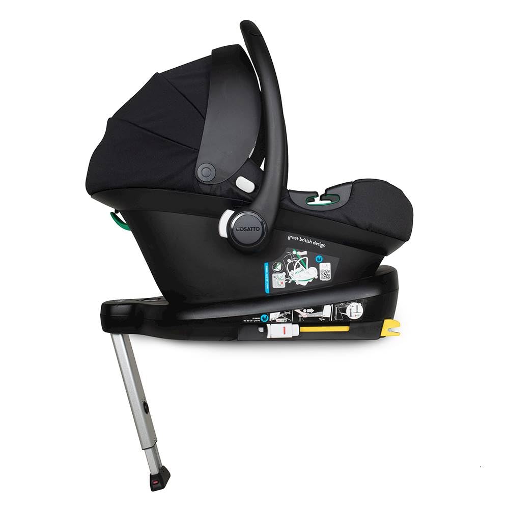 Cosatto Kinderwagen Set 3 in 1, Flach liegende Babywanne, Kinderwagenset, R129 Sportsitz, Babyschale und ISOFIX Basis, Wickeltasche & Regenschutz, 0-25kg (Foxed)