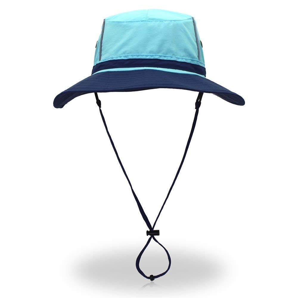 FayTopSummer Unisex Sun Hat UPF 50+ Boonie Hat Adjustable Outdoor Fishing Hat Bucket Hats Wide Brim Sun Protection Hiking Hat for Women Men FBAB16015-sky Blue