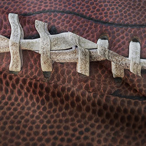 Tailor Shop Football Comforter Set Full Size For Boys Kids Teens ，Rugby Sports Brown Theme Bedding Set With 1 Comforter 2 Pillow Shams #TOP4