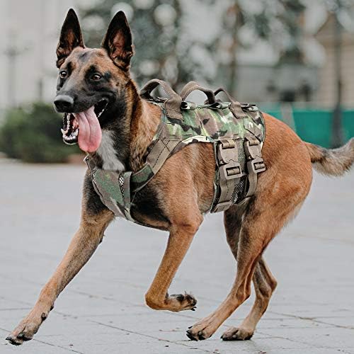 multicam black dog harness