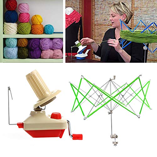 image for Yarn Ball Winder and Umbrella Swift Yarn Winder Including 100Pcs Croch
