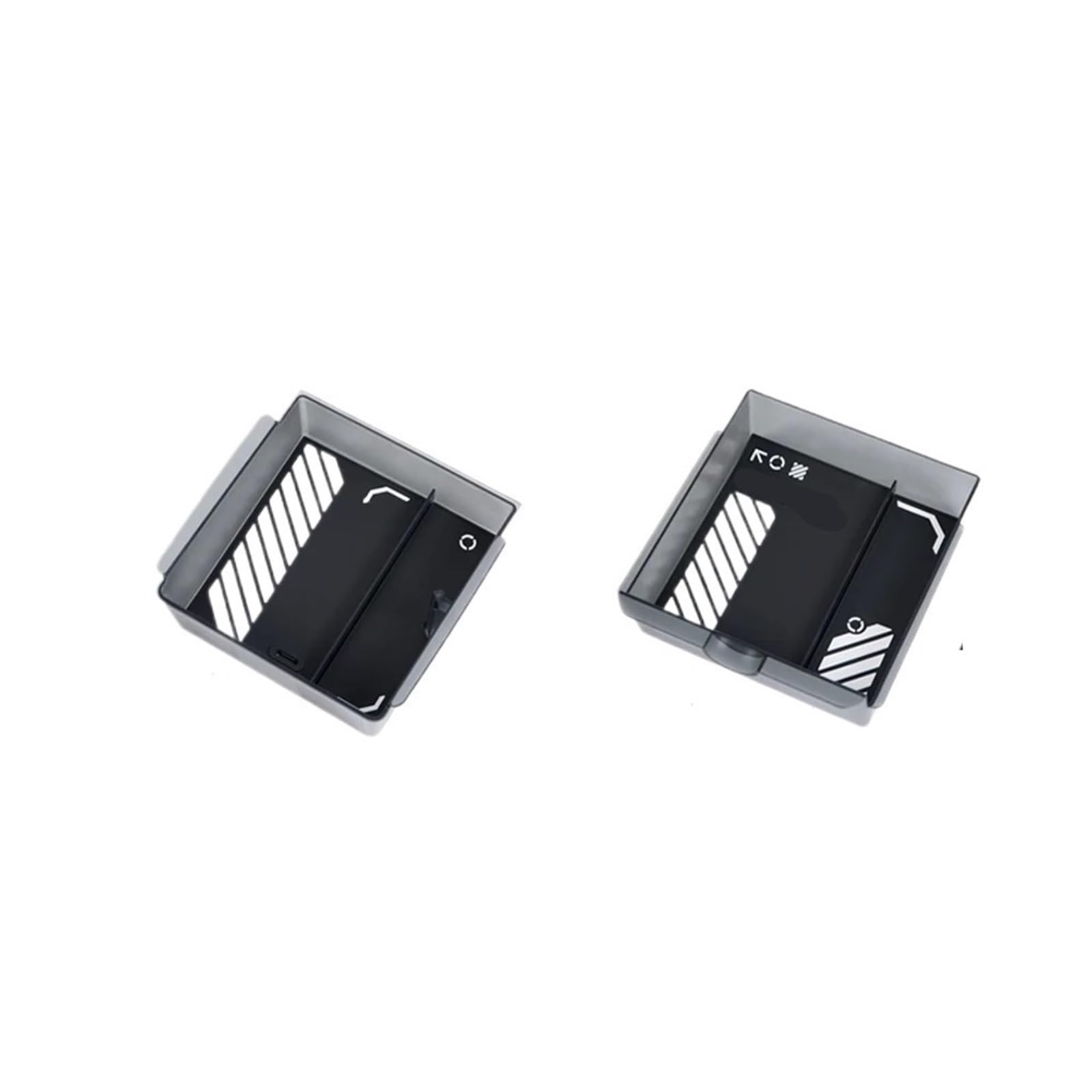 SHENHUO Car Armrest Box For Tesla For Model 3 HIGHLAND 2024 2025 Center Console Storage Armrest Box Upper&Lower Flocking(Translucent 2 Pcs)