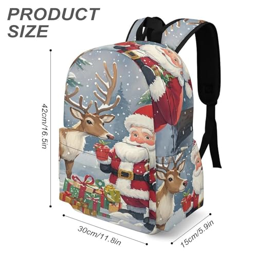 Heavy-Duty Backpack with Reinforced Base And Side Pockets, Organize Gifts Print Travel Bag3