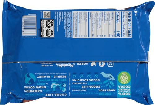 Image of OREO Chocolate Creme Chocolate Sandwich Cookies, Family Size, 18.71 oz (Pack of 2)