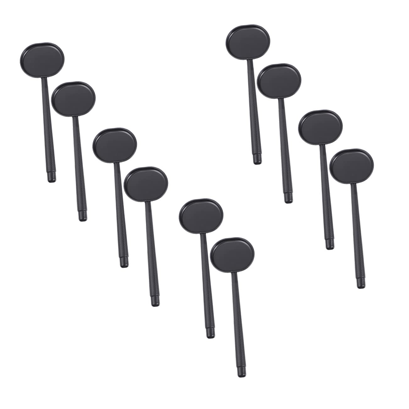 MOLUCKFU Eye Occluder Handheld Eye Shielding Board Vision Test Tool 10pcs Set Black Abs Plastic