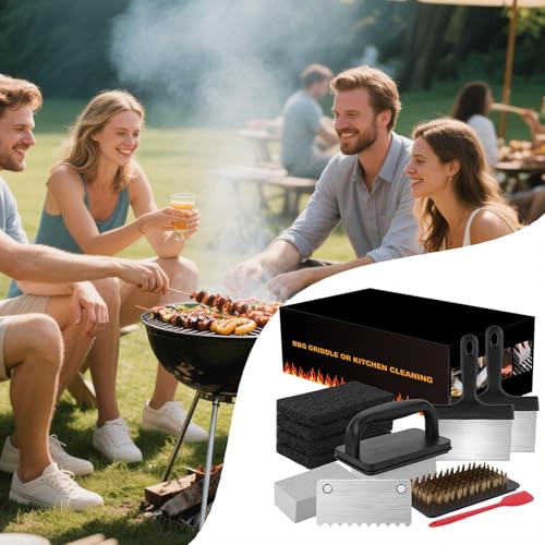 Éponge multifonctionnelle portable résistante à la chaleur pour plancha