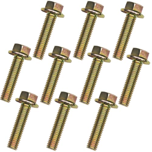 Image of 1 /2 inch x 2 inch Flange Serrated Hex Bolt by Color Zinc Plated, Alloy Steel,Grade 5.(10pcs Pack) by Metalsuberg