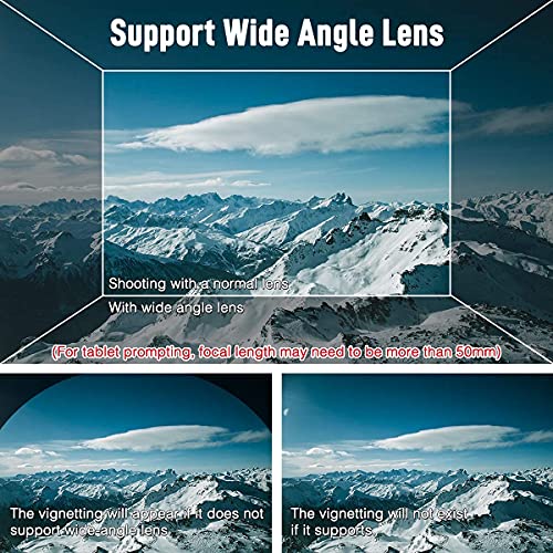 Image of Desview Authorized T2 Teleprompter For Smartphone Tablet Dslr Camera With Remote Control & Lens Adapter Rings /Beam Splitter 70 /30 Glass - Black