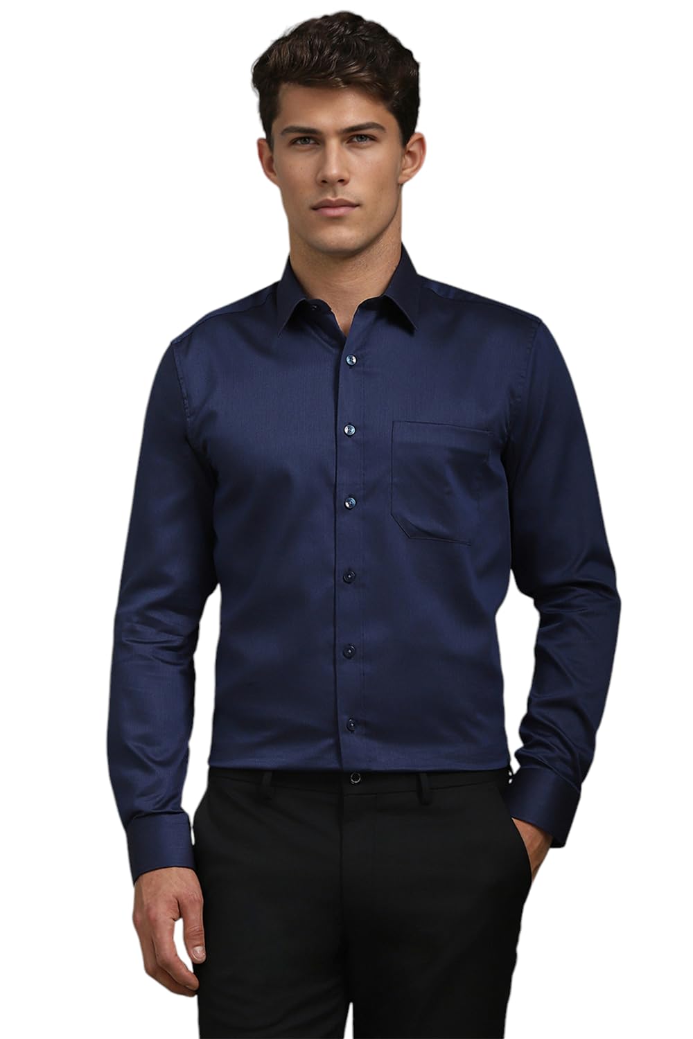 Louis PhilippeMen's Solid Slim Fit Shirt
