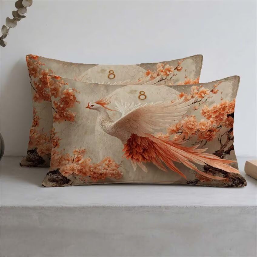 Taie oreiller double sided printing orange imperméable Phoenix