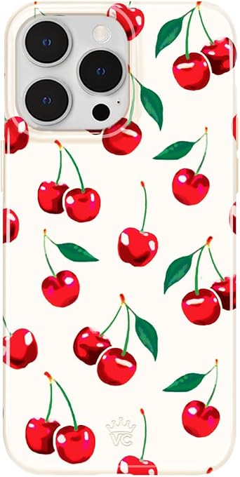 VELVET CAVIAR for iPhone 14 Pro Max Case Cherry - Compatible with MagSafe - 10ft Drop Tested - Red Cherries