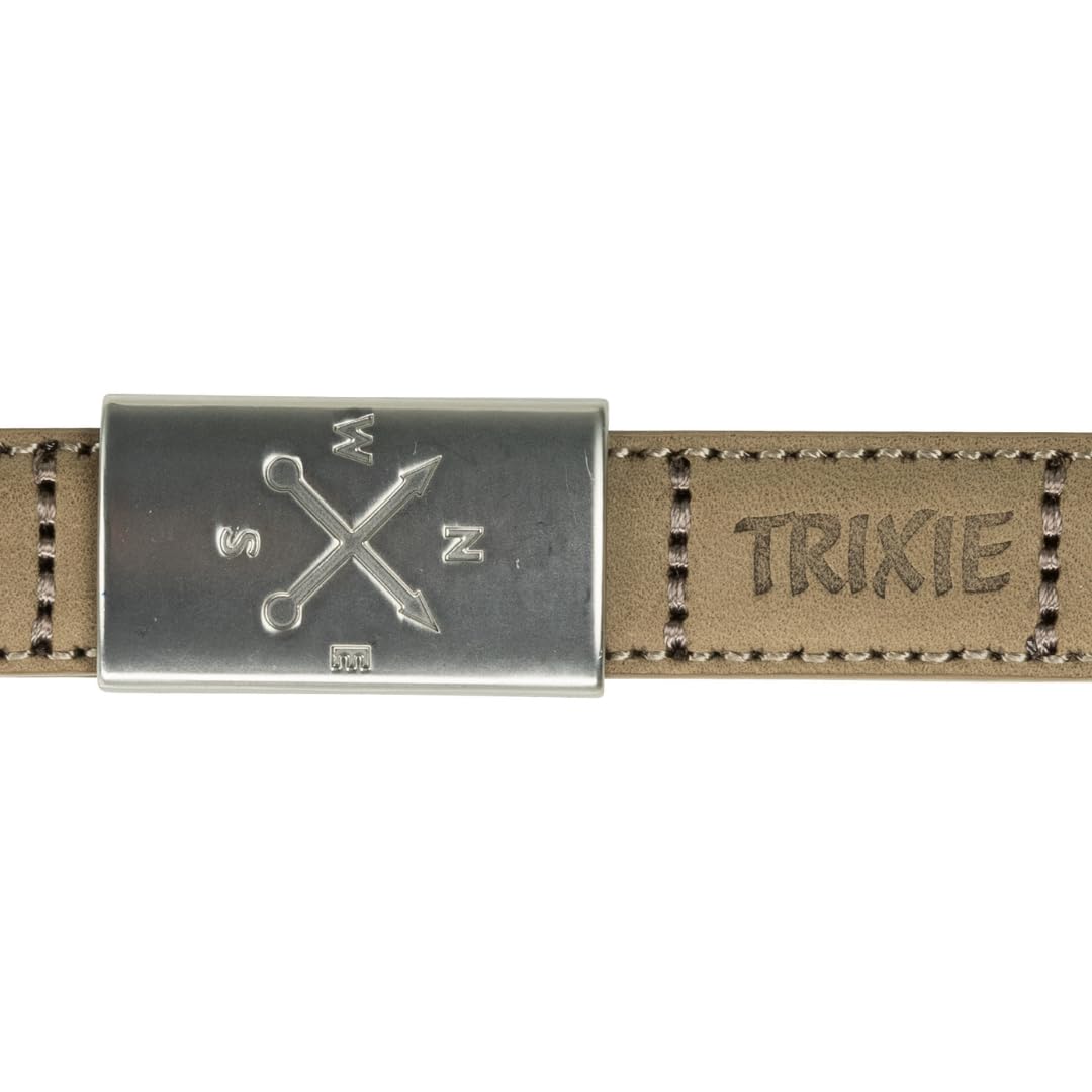 TRIXIE Hundeleine aus Leder BE NORDIC Leine Leder M-L, 1,00 m 20 mm in sand - Lederleine für Hunde mit nordischem Charme - für mittelgroße bis große Hunde - 17411